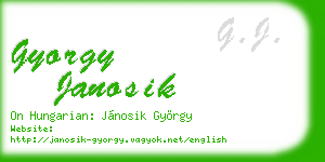 gyorgy janosik business card