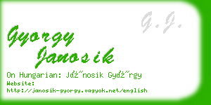 gyorgy janosik business card